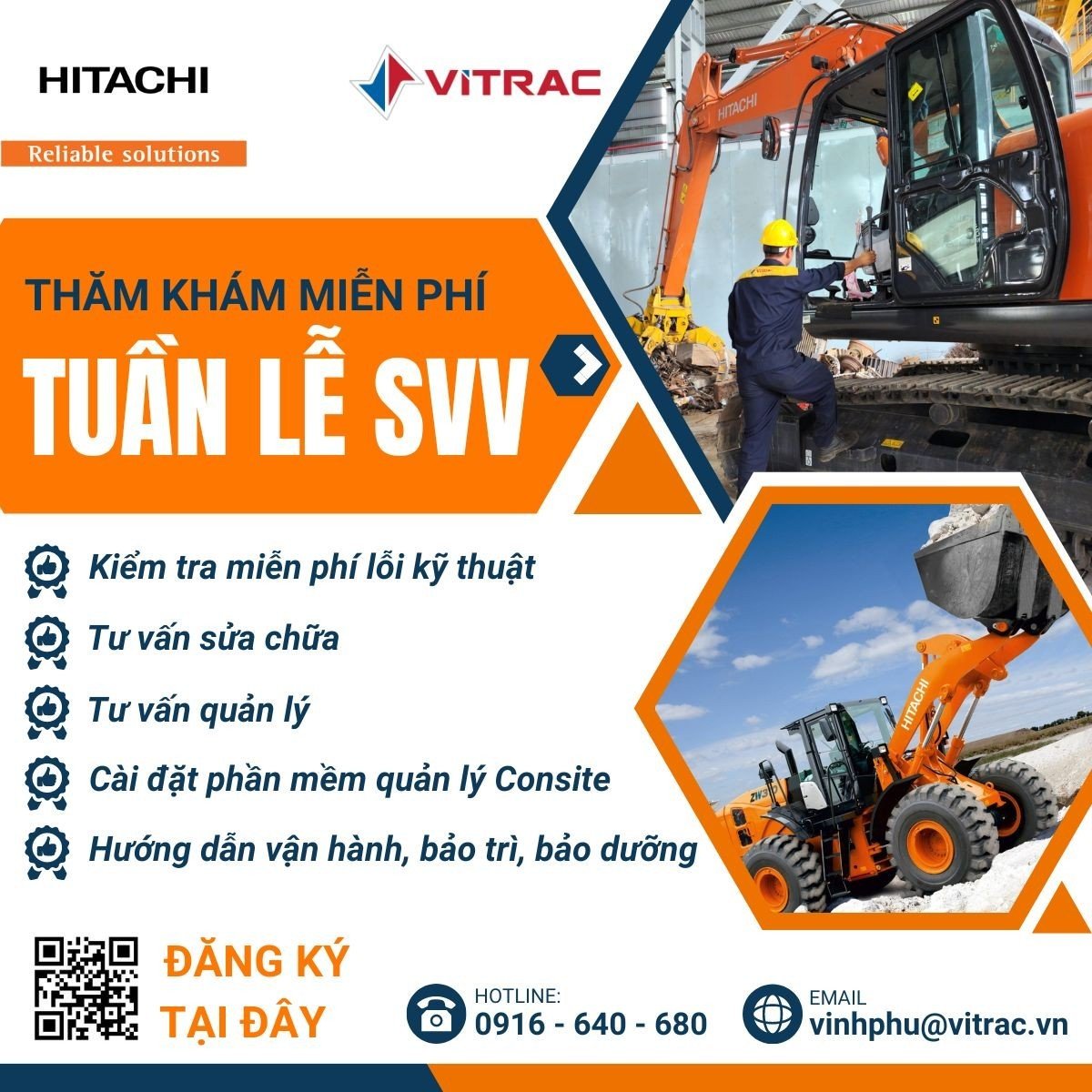 SỰ KIỆN THĂM KHÁM MIỄN PHÍ DÀNH CHO THIẾT BỊ HITACHI - CHƯƠNG TRÌNH SVV